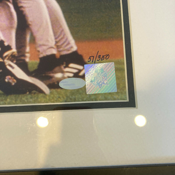 2000 Yankees WS Champs Team Signed 16x20 Photo Derek Jeter Rivera Steiner COA