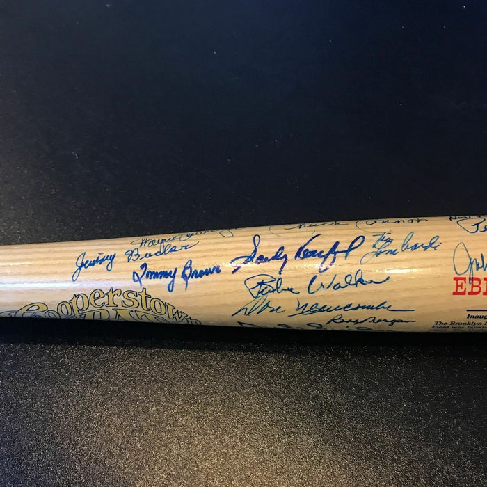 Sandy Koufax Brooklyn Dodgers Legends Signed Ebbets Field Bat 47 Sigs PSA DNA