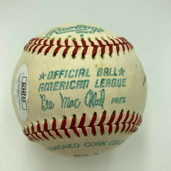 Carl Yastrzemski Signed Vintage 1970's American League Baseball "To Joe" JSA COA