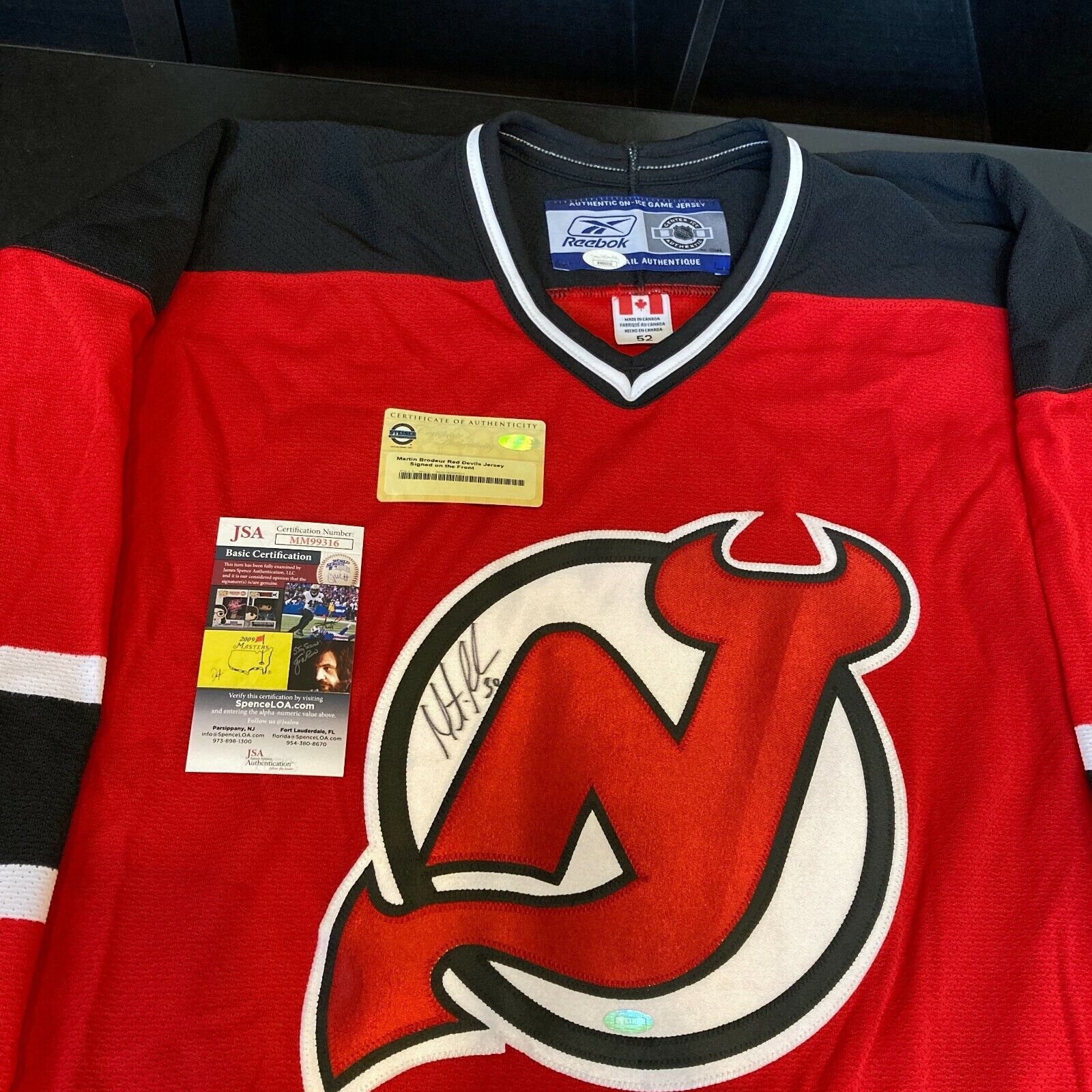 Martin Brodeur Signed Steiner Devils Jersey-Replica at 's Sports  Collectibles Store