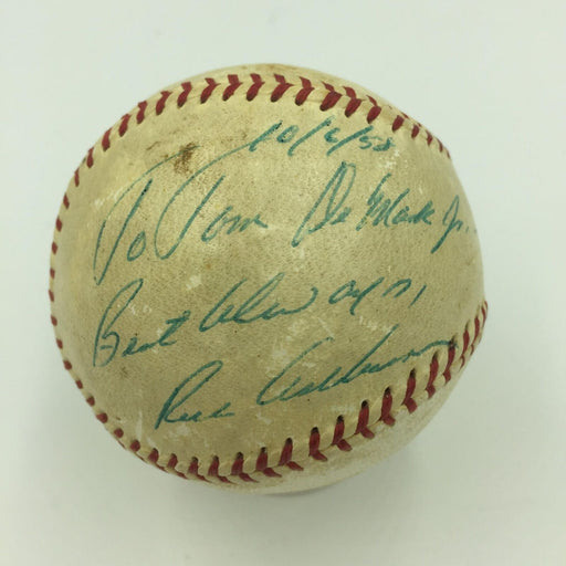 1958 Richie Ashburn Signed Vintage National League Giles Baseball PSA DNA COA