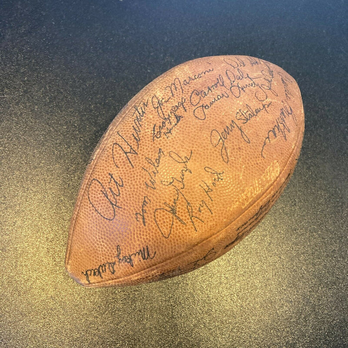 1960 Los Angeles Rams Team Signed Rare Wilson Bert Bell Game Used Football
