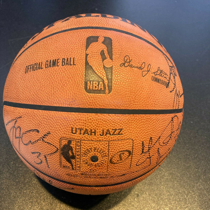2007-08 Utah Jazz Team Signed Game Used Official NBA Game Basketball JSA COA