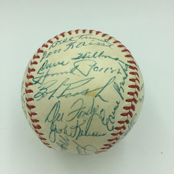 Beautiful 1955 Chicago Cubs Team Signed National League Baseball Ernie Banks JSA