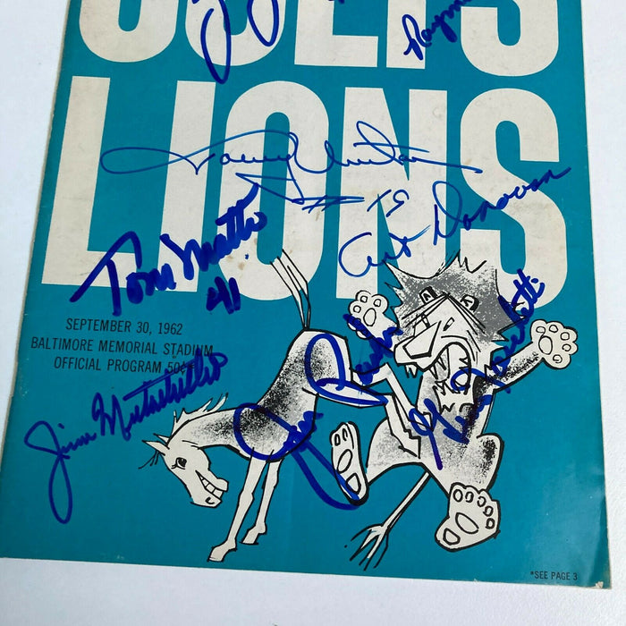 1962 Baltimore Colts Team Signed Program With Johnny Unitas With JSA COA