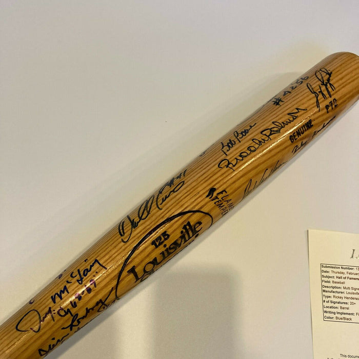 Hall Of Fame Legends Multi Signed Baseball Bat With 20+ Sigs JSA COA