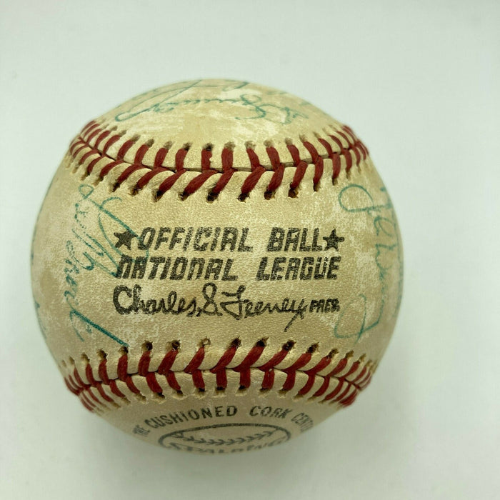 1975 St. Louis Cardinals Team Signed NL Game Used Baseball Bob Gibson Lou Brock