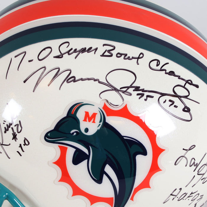 1972 Miami Dolphins Super Bowl Champs Team Signed Riddell Helmet JSA COA