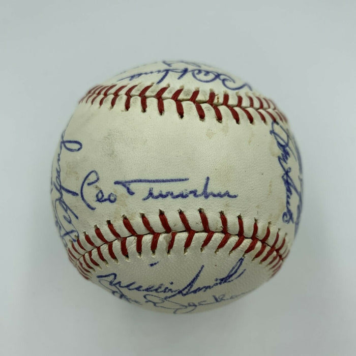1970 Chicago Cubs Team Signed Baseball Ernie Banks Ron Santo Billy Williams JSA