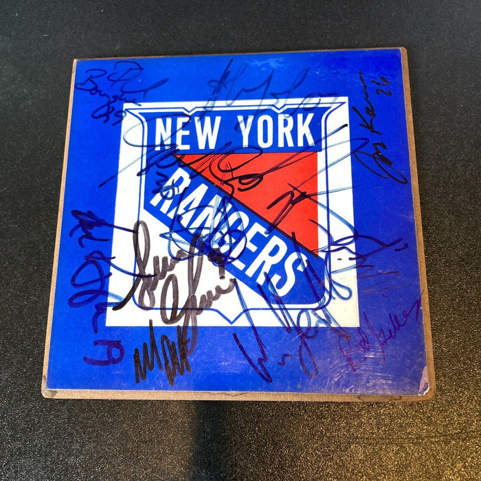 Mike Richter Rod Gilbert New York Rangers Legends Signed Mini Plaque