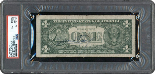 1963 Cassius Clay Muhammad Ali Signed $1 Dollar Bill PSA DNA COA