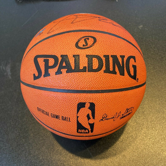 Lebron James "Witness Miami" Chalk Toss Signed Basketball UDA Upper Deck 6/6