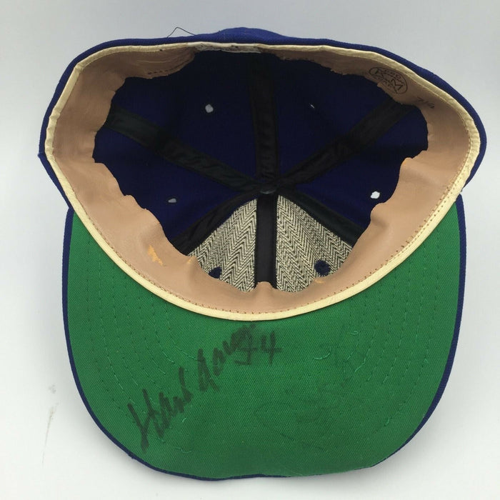 RARE 1975 Hank Aaron Game Used Signed Milwaukee Brewers Baseball Cap Hat PSA DNA