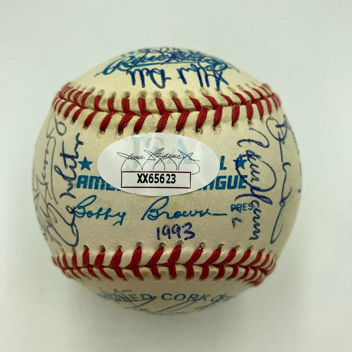 1993 All Star Game Team Signed Baseball Ken Griffey Jr. Kirby Puckett JSA COA