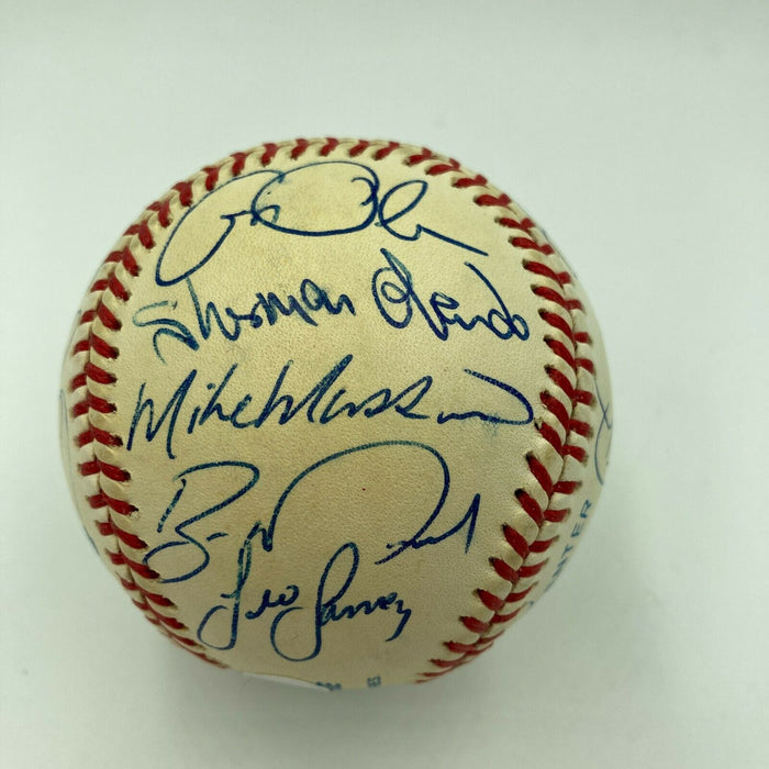 1993 Baltimore Orioles Team Signed Baseball Cal Ripken Jr. Mike Mussina JSA COA