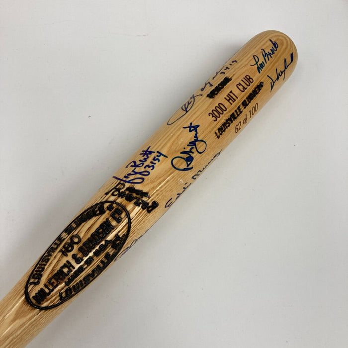 Beautiful Willie Mays Hank Aaron 3,000 Hit Club Signed Bat 11 Sigs JSA COA