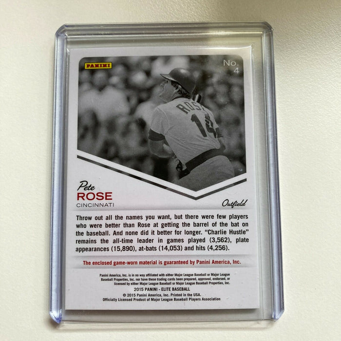 2015 Panini Donruss Elite Pete Rose Game Used Jersey Card