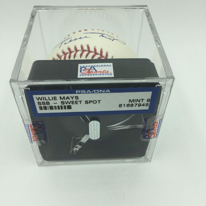 Willie Mays Signed Autographed Major League Baseball PSA DNA COA GRADED MINT 9