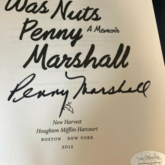Penny Marshall Signed Autographed My Mother Was Nuts Book With JSA COA