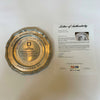 Ernie Banks Sewell Al Lopez 1977 Hall Of Fame Induction Signed Pewter Plate PSA