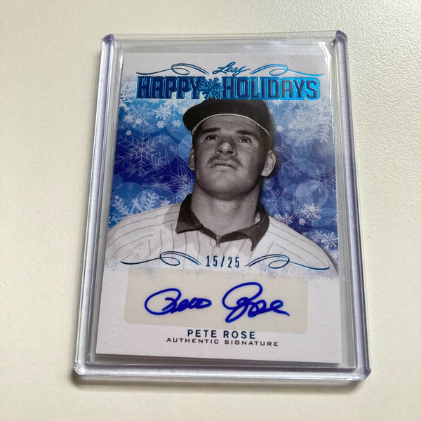 2015 Leaf Pete Rose #15/25 Auto Signed Autographed Baseball Card