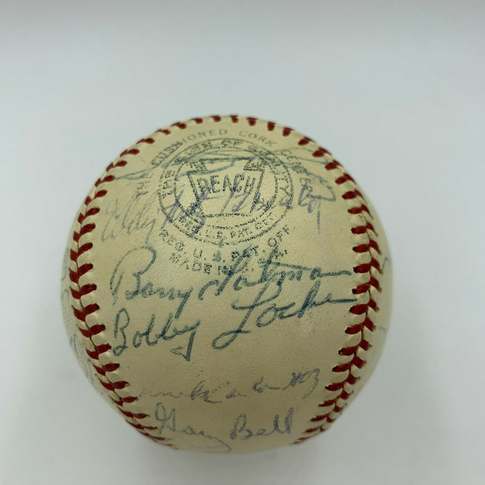 1958 Cleveland Indians Team Signed American League Baseball With Joe Gordon