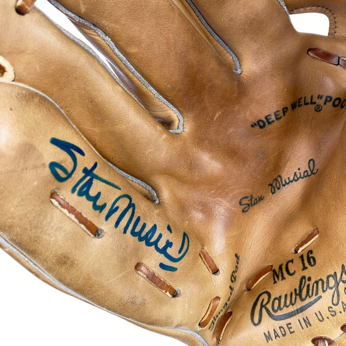 Stan Musial Signed Vintage 1950's Game Model Baseball Glove JSA COA