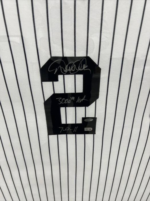 Derek Jeter 3000th Hit 7-9-2011 Signed Inscribed New York Yankees Jersey Steiner