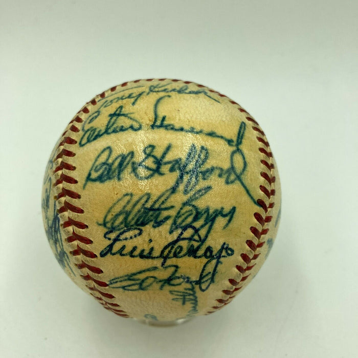 1961 New York Yankees World Series Champs Team Signed Baseball Roger Maris JSA