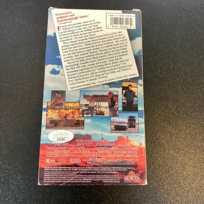 Susan Sarandon Signed Thelma & Louise Original VHS Movie JSA COA
