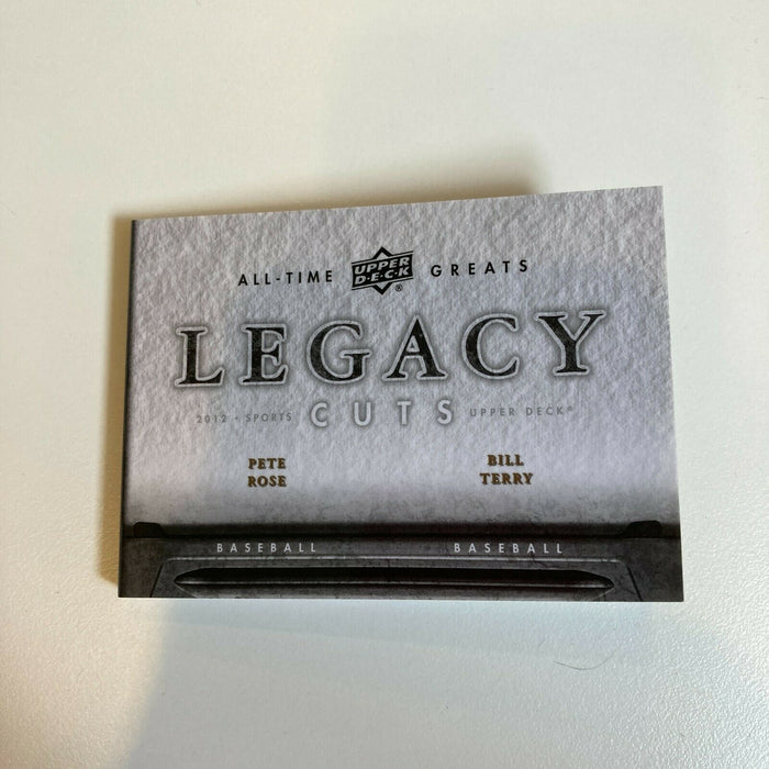 2012 Upper Deck All Time Greats Bill Terry Pete Rose 1/1 Auto Booklet One Of One
