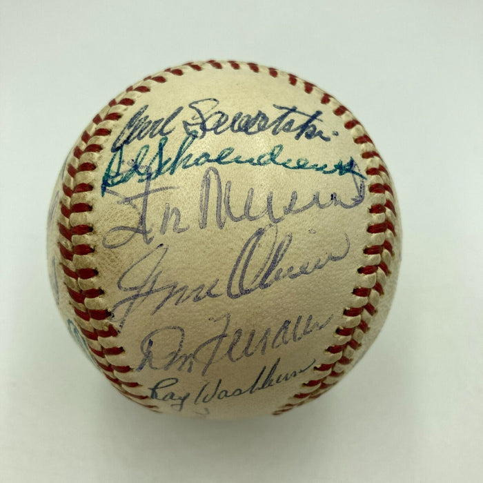 1963 St. Louis Cardinals Team Signed NL Baseball Stan Musial Bob Gibson JSA COA