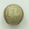1960 Chicago Cubs Team Signed Official National League Baseball With Ernie Banks
