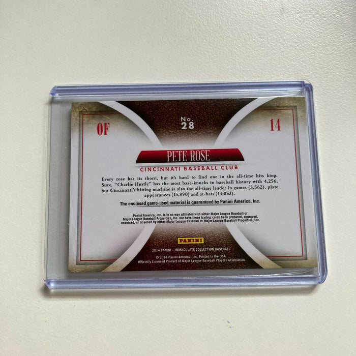 2014 Immaculate Collection Pete Rose #40/99 Game Used Bat Card
