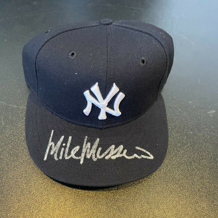 Mike Mussina Signed Authentic New York Yankees Game Model Baseball Hat JSA COA