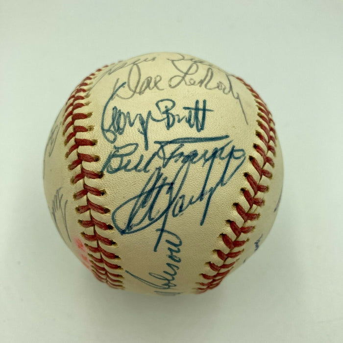 1976 All Star Game Team Signed Baseball Carl Yastrzemski & George Brett