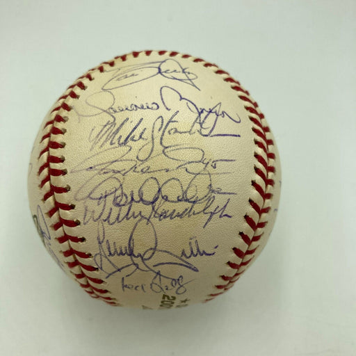 2001 New York Yankees Team Signed W.S. Baseball Derek Jeter Rivera JSA COA