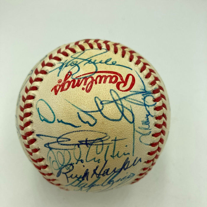 1992 Toronto Blue Jays World Series Champs Team Signed W.S. Baseball JSA COA