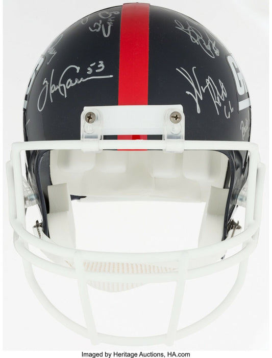 1986 New York Giants Super Bowl Champs Team Signed Full Size Helmet JSA COA