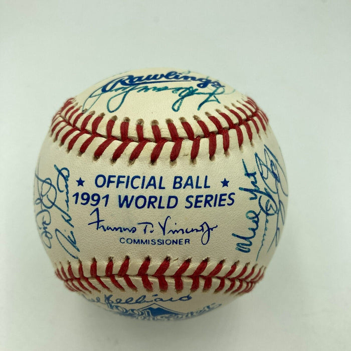 1991 Atlanta Braves NL Champs Team Signed World Series Baseball JSA COA