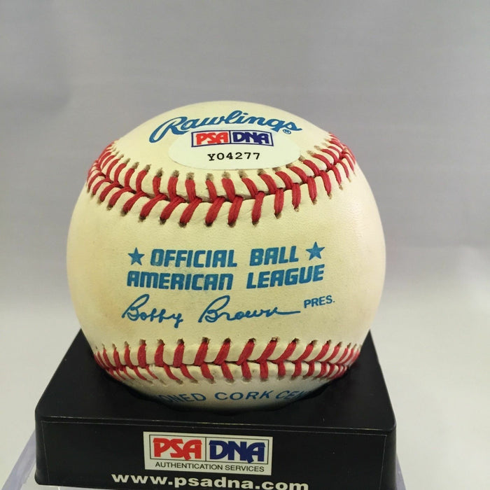 Steve Howe Signed Autographed AL Baseball PSA DNA COA #Y04277