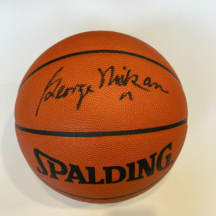 George Mikan Signed Spalding Official NBA Game Basketball With JSA  COA