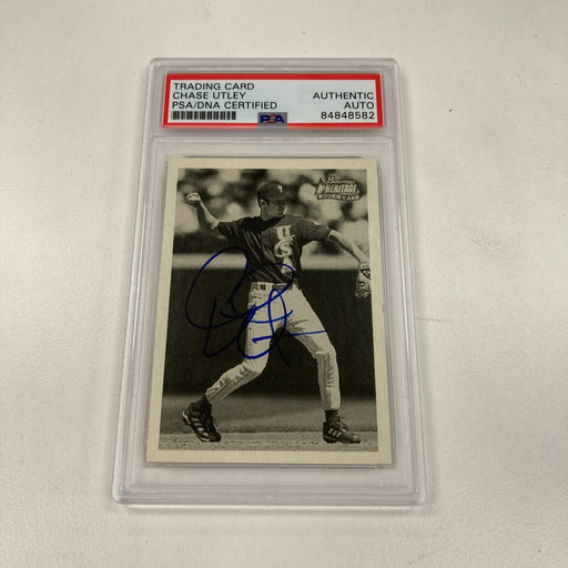 2001 Bowman Heritage Chase Utley Signed Autographed Rookie RC PSA DNA