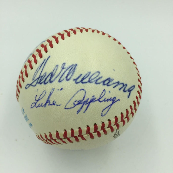 Vintage Red Faber Joe Mccarthy Ted Williams Hall Of Fame Signed Baseball JSA COA