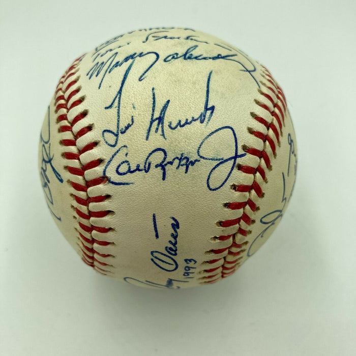 1993 Baltimore Orioles Team Signed Baseball Cal Ripken Jr. Mike Mussina JSA COA