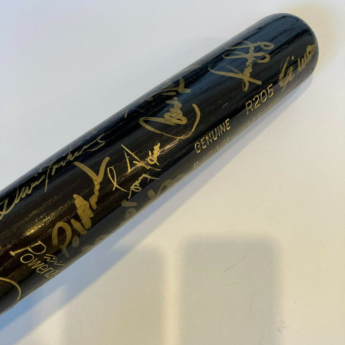 1995 Cleveland Indians Team Signed World Series Game Issued Bat Jim Thome JSA