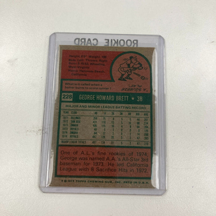1975 Topps George Brett Rookie Card RC #228