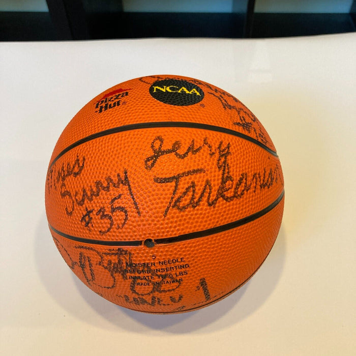 1989 - 1990 UNLV Rebels NCAA National Champs Team Signed Mini Basketball JSA