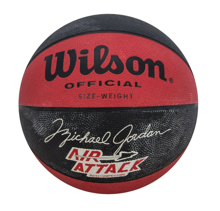 1984 Michael Jordan Rookie Signed Wilson Air Attack NBA Basketball With JSA COA