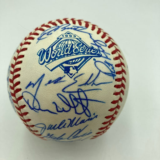 1993 Toronto Blue Jays World Series Champs Team Signed W.S. Baseball JSA COA